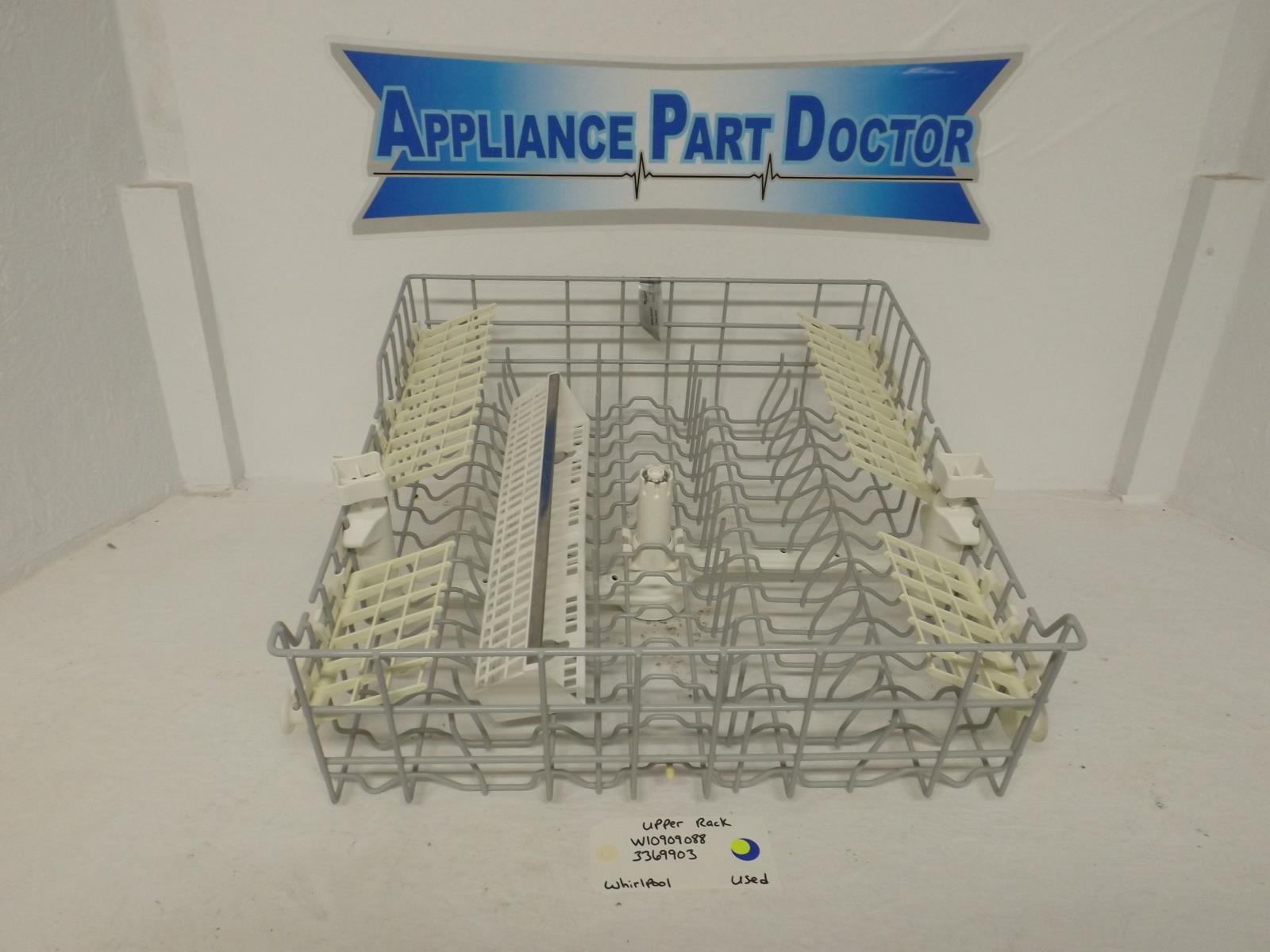 Whirlpool Dishwasher W10909088 3369903 Upper Rack Used Whirlpool Dishwasher W10909088 3369903 Upper Rack Used